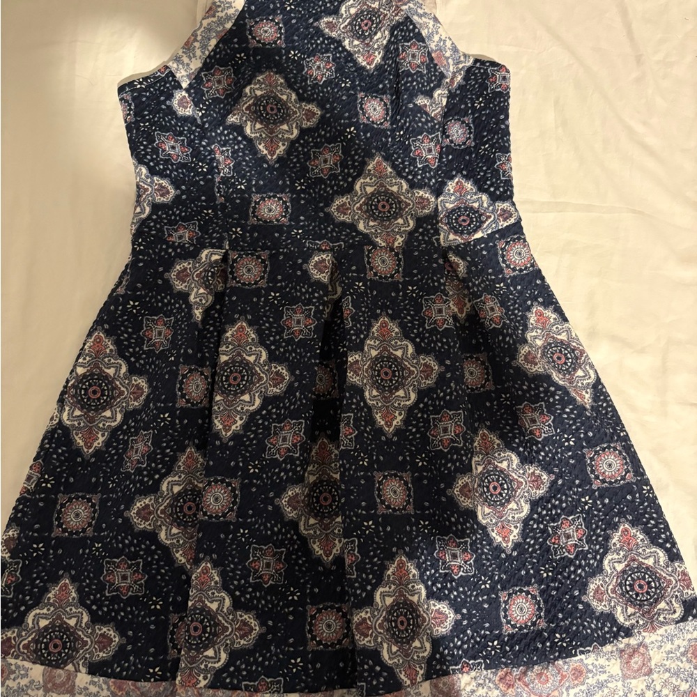 Rewind Blue and White Floral Dress